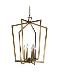 Kichler Abbotswell 24 3/4" Natural Brass 6-Light Modern Foyer Pendant
