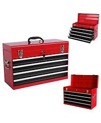 Streamdale Furniture 21-Inch Heavy Duty 4-Drawer Portable Metal Tool Box with Ball Bearing Slides