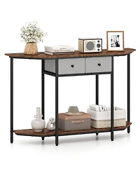 Slickblue Modern Console Table with 2 Drawers and Open Storage