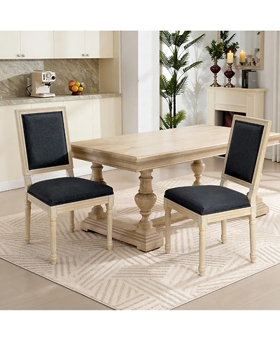 Streamdale Furniture French Country Upholstered Dining Chairs, Set of 2