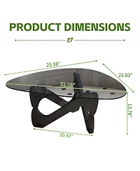 Streamdale Furniture Modern Glass Coffee Table