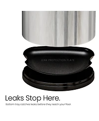Home Zone Living 13 Gallon Motion Sensor Automatic Kitchen Trash Can with Liner-Free Stainless Steel 50 Liter Capacity