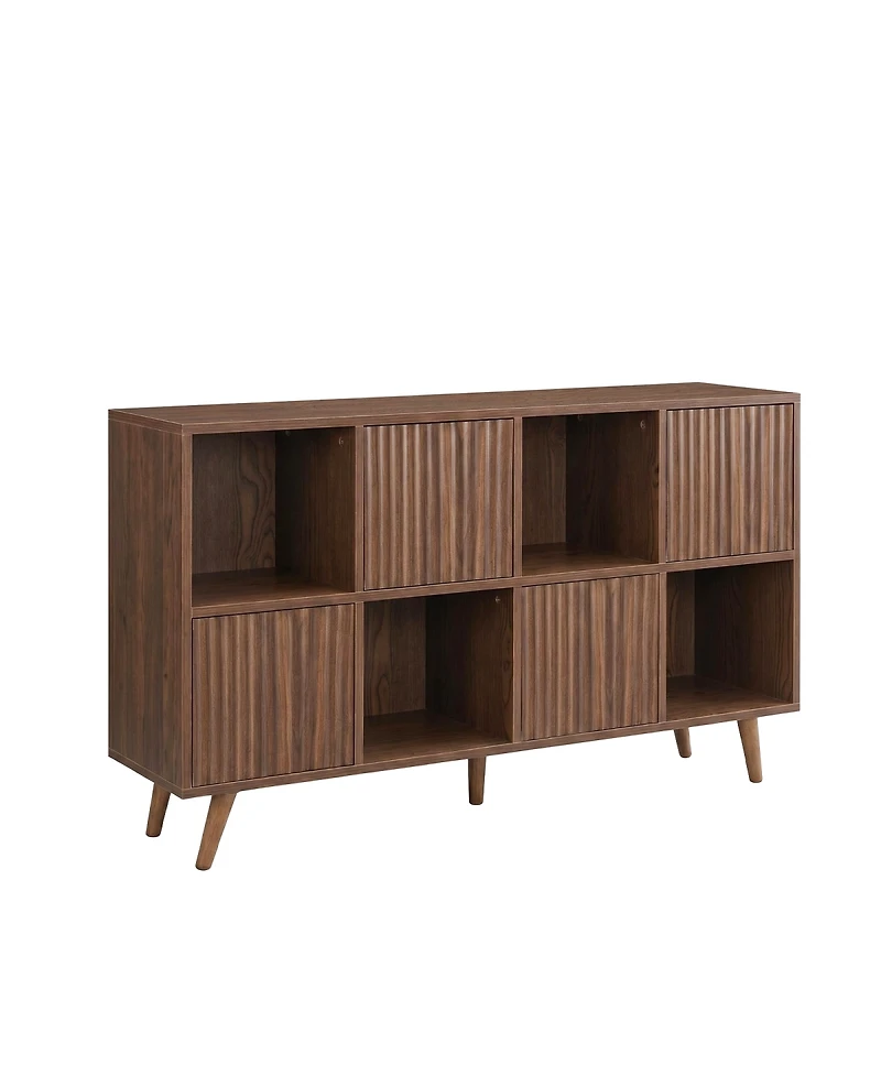 Streamdale Furniture 8-Cube Storage Organizer Bookcase with 4 Doors