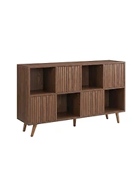 Streamdale Furniture 8-Cube Storage Organizer Bookcase with 4 Doors