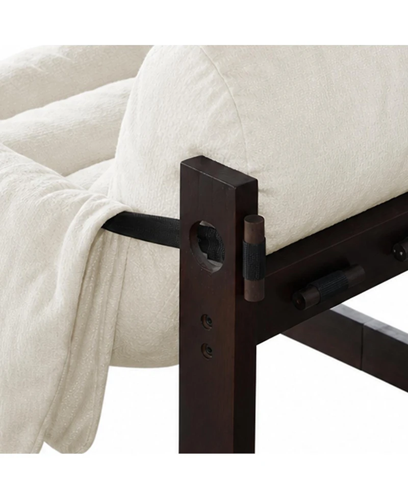 Streamdale Furniture Chenille Upholstered Accent Chair with Wooden Frame and Rolled Arms