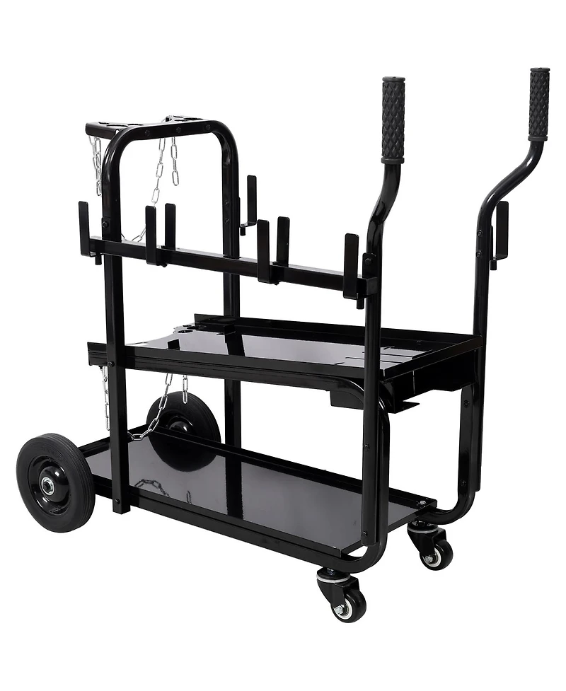 Streamdale Furniture Heavy Duty 2-Tier Rolling Welding Cart with Wheels