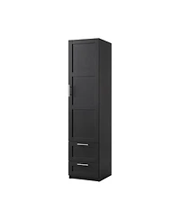 Streamdale Furniture Tall Kitchen Pantry Freestanding Cabinet with Door and Two Drawers