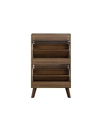 Streamdale Furniture Mid-Century Modern Slim Flip-Top Shoe Cabinet