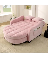 Streamdale Furniture 2-Seater Sofa and Storage Footrest Set with Pillows