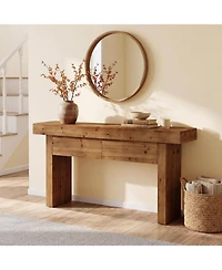 Tribesigns 63" Console Table with 2 Drawers