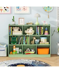 Slickblue 8 Cube Storage Bookcase 3 Tier Floor Standing Display Shelf