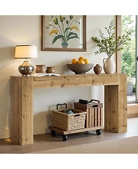 Tribesigns 63" Solid Wood Console Table