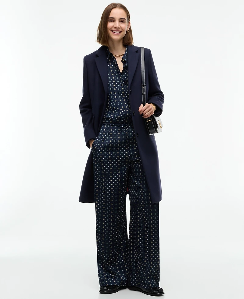 Tommy Hilfiger Women's Fluid Pull On Wide-Leg Satin Pants