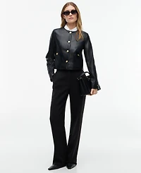 Tommy Hilfiger Women's Faux Leather Long-Sleeve Jacket