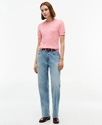 Tommy Hilfiger Women's Pointelle Puff-Sleeve Sweater