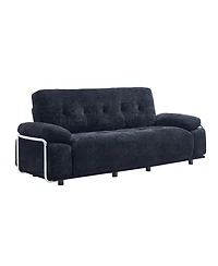 Streamdale Furniture Modern 88.9" Chenille Sofa with Steel Arm Frame and Compression Cushions