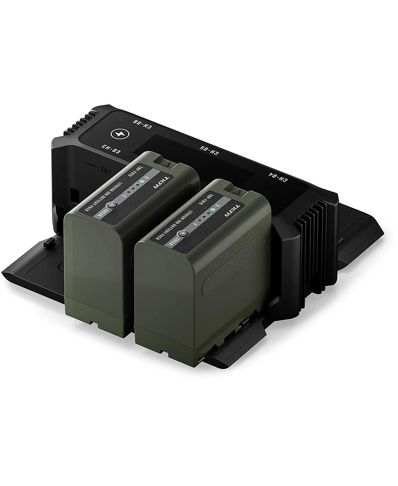 Tilta 6-Channel Foldable Charging Station for Np-f Batteries with 2 Np-F970 Batteries