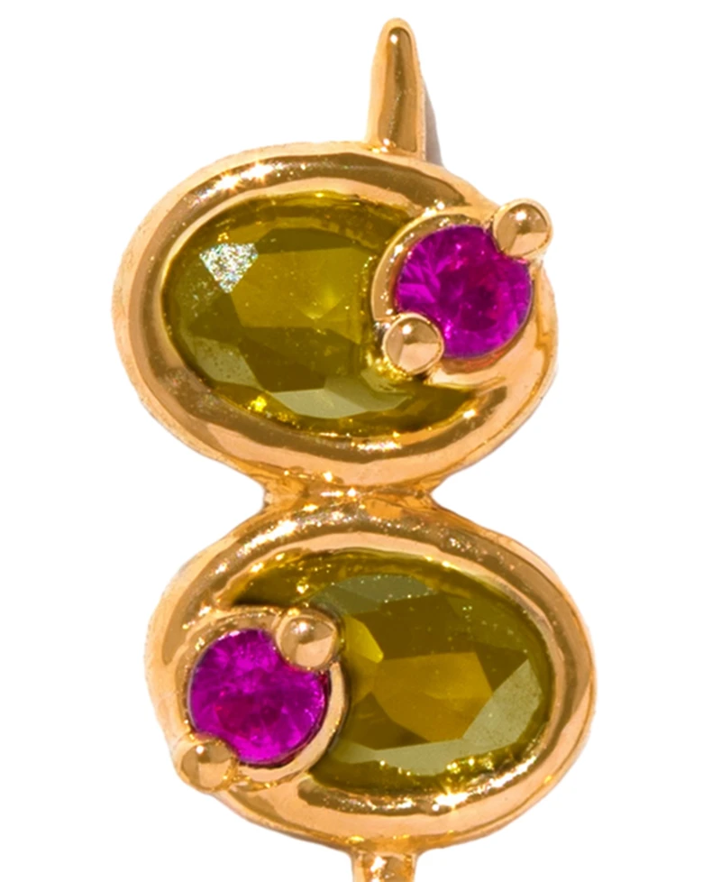 Girls Crew Crystal Mini Olive Stud Earrings