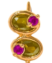 Girls Crew Crystal Mini Olive Stud Earrings