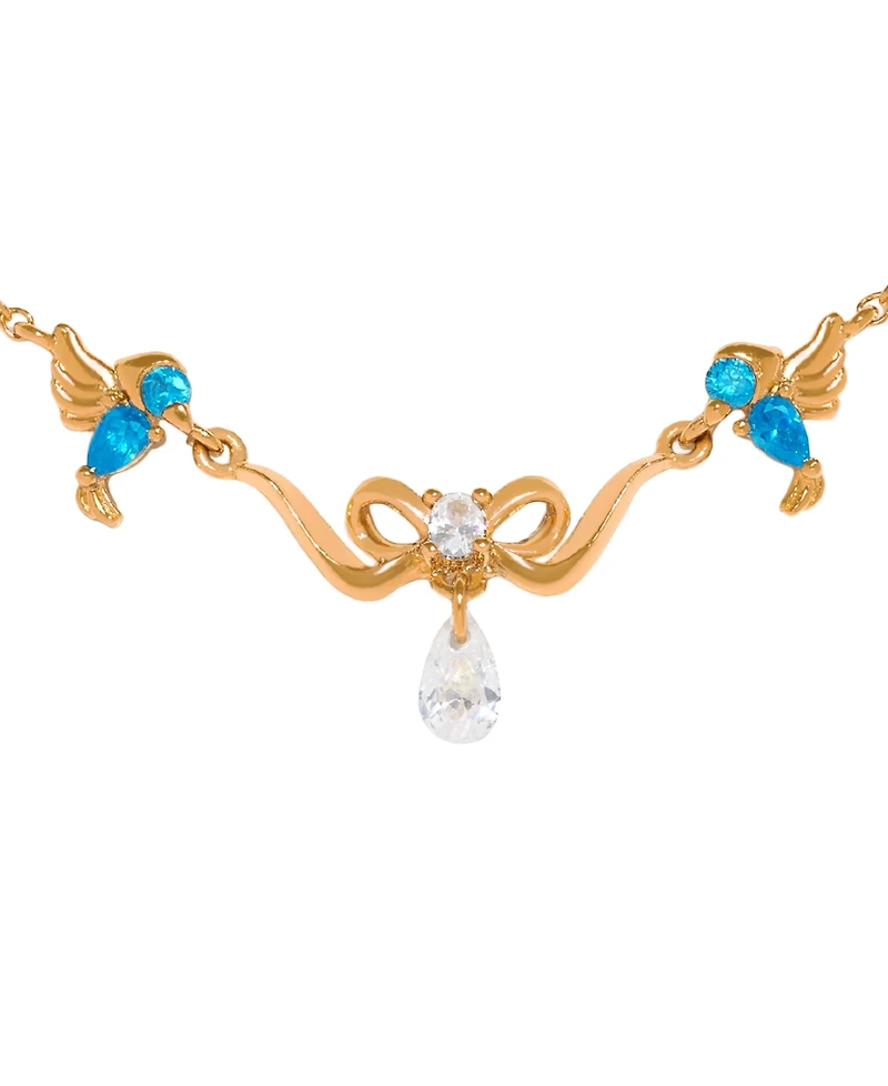 Girls Crew Crystal Disney Princess Cinderella Fairytale Necklace