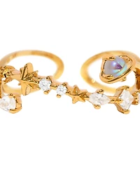 Girls Crew Crystal Solar Divide Adjustable Ring