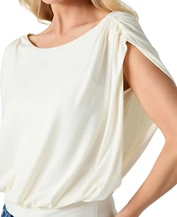 Guess Women's Aundrea Boat-Neck Draped Sleeveless Top