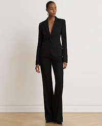 Lauren Ralph Women's City Crepe Slim-Fit Single-Button Stretch Blazer