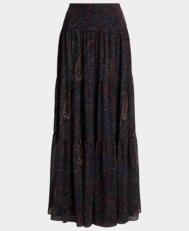 Lauren Ralph Women's High-Waisted Paisley Maxi Skirt