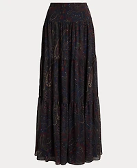 Lauren Ralph Women's High-Waisted Paisley Maxi Skirt