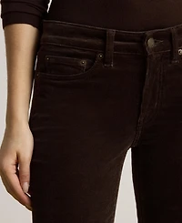Lauren Ralph Women's Mid-Rise Slim-Straight Corduroy Pants