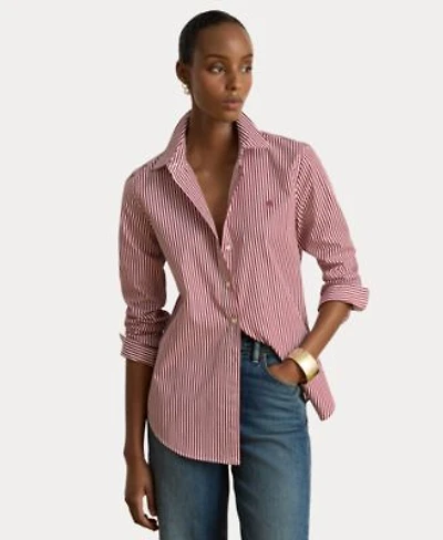 Lauren Ralph Lauren Womens Striped Long Sleeve Button Down Shirt