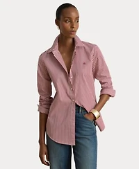 Lauren Ralph Lauren Womens Striped Long Sleeve Button Down Shirt