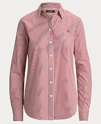 Lauren Ralph Women's Striped Long-Sleeve Button-Down Shirt