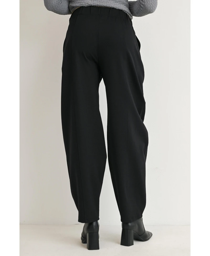 Hello Miz Maternity Pull-On Barrel-Leg Pants