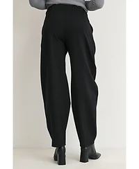 Hello Miz Maternity Pull-On Barrel-Leg Pants