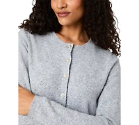 French Connection Women's Dakota Cropped Pointelle Cardigan Sweater
