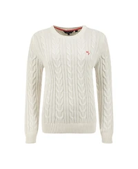 Weird Fish Women's Amberise Crew Neck Cable Knit Jumper