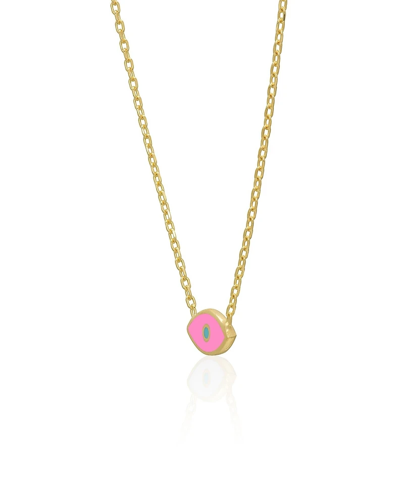 Lily Nily Girls Enamel Evil Eye Necklace in 14K