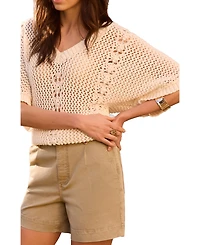 Mint Velvet Women's Open Knit Crochet Top