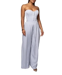 Jluxlabel Women's Viv Satin Sweetheart-Neckline Sleeveless Bustier Top