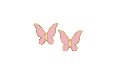 Lily Nily Girls Butterfly Stud Earrings in 14K