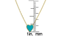 Lily Nily Girls Enamel Heart Necklace in 14K