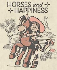 Fifth Sun Men's Horses And Happiness Crewneck T-Shirt