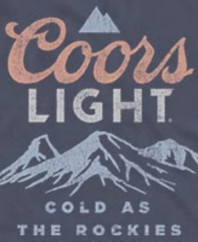 Fifth Sun Men's Coors Light Cold as the Rockies Mountain Logo Graphic Tank Top