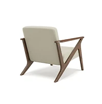 Glenwillow Home Grove Mid-Century Modern Accent Chair, Medium Brown and Light Gray