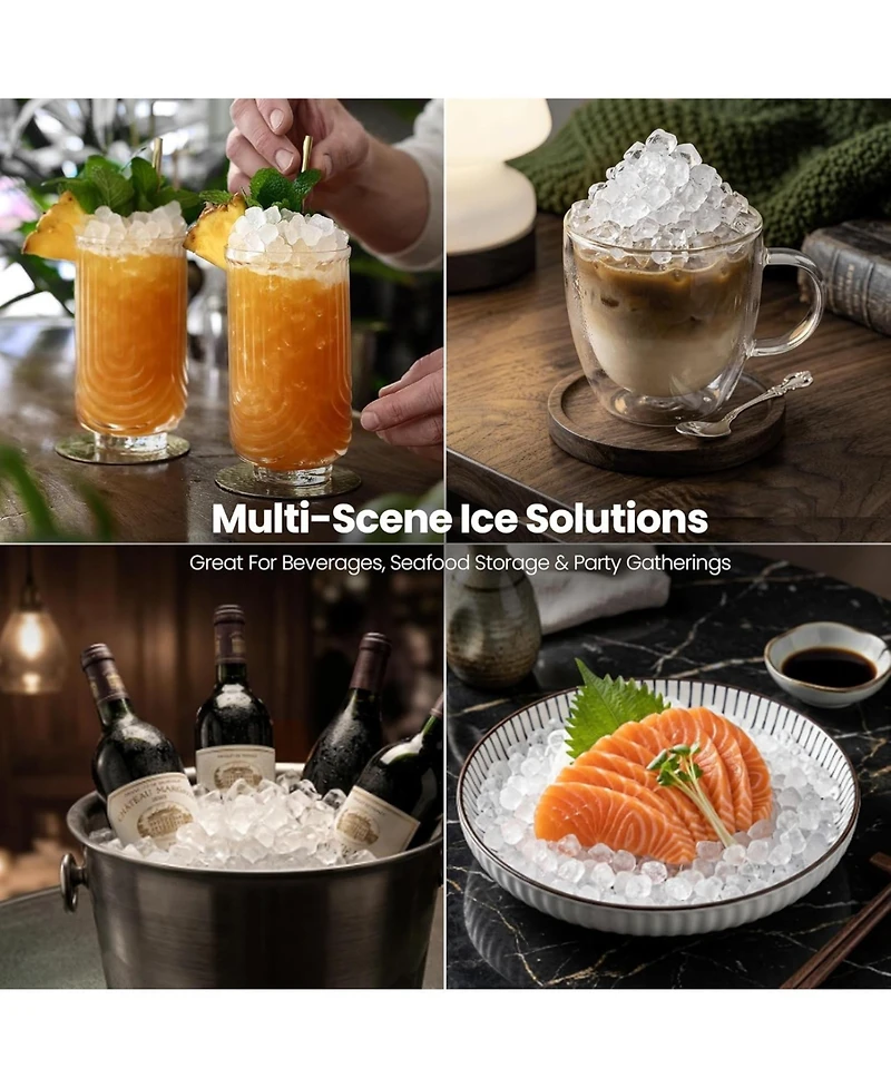 Cowsar Countertop Nugget Ice Maker 35 Lbs Per Day Self Cleaning