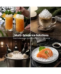 Cowsar Countertop Nugget Ice Maker 35 Lbs Per Day Self Cleaning