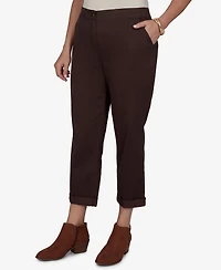 Ruby Rd. Plus Enzyme Wash Straight Cropped Pants