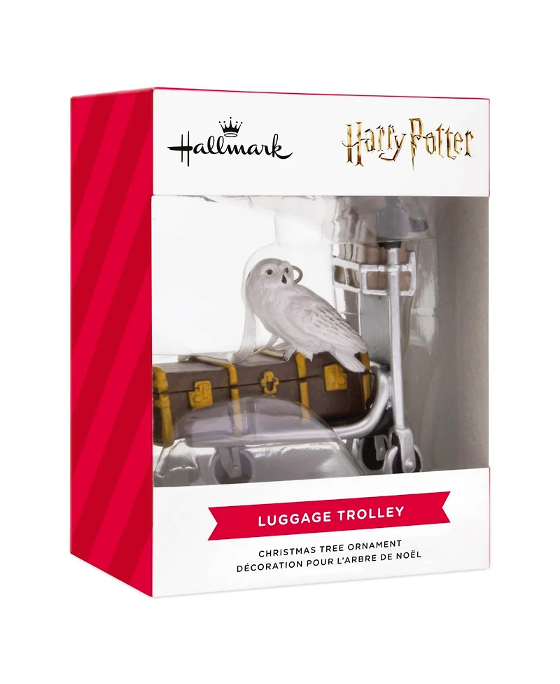 Hallmark Christmas Ornament Harry Potter Luggage Trolley With Hedwig