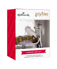 Hallmark Christmas Ornament Harry Potter Luggage Trolley With Hedwig